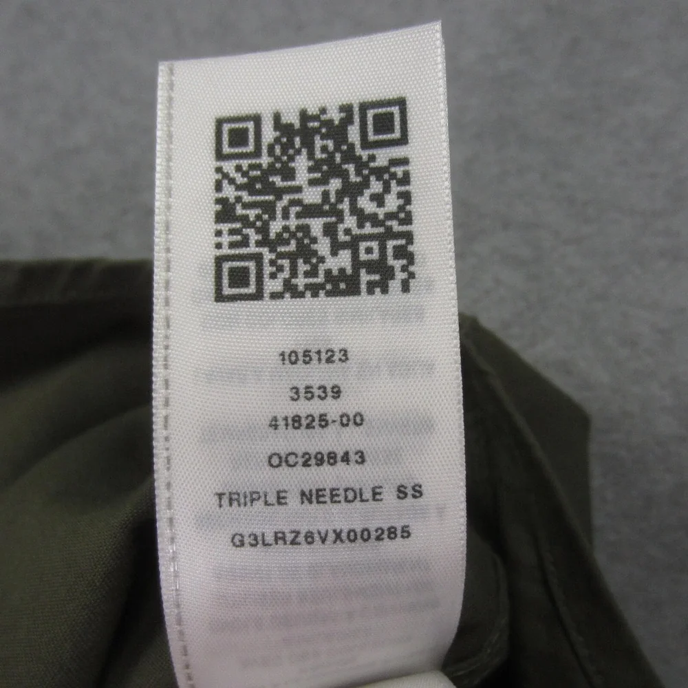 True Religion Shirt Mens L Green Short‎ Sleeve Button Up Triple Needle Pocket